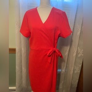 J Crew Orange Wrap Dress